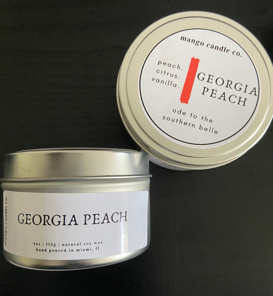 Georgia Peach Soy Candle Tin