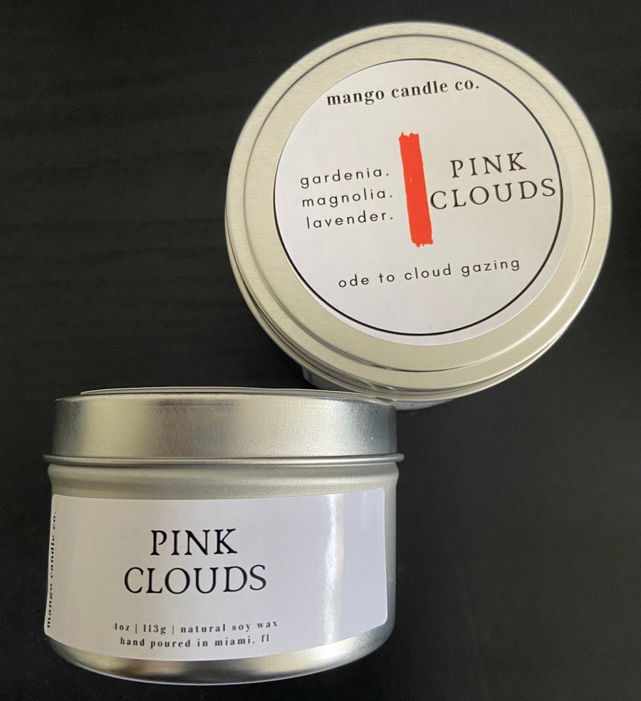 Pink Clouds Soy Candle Tin