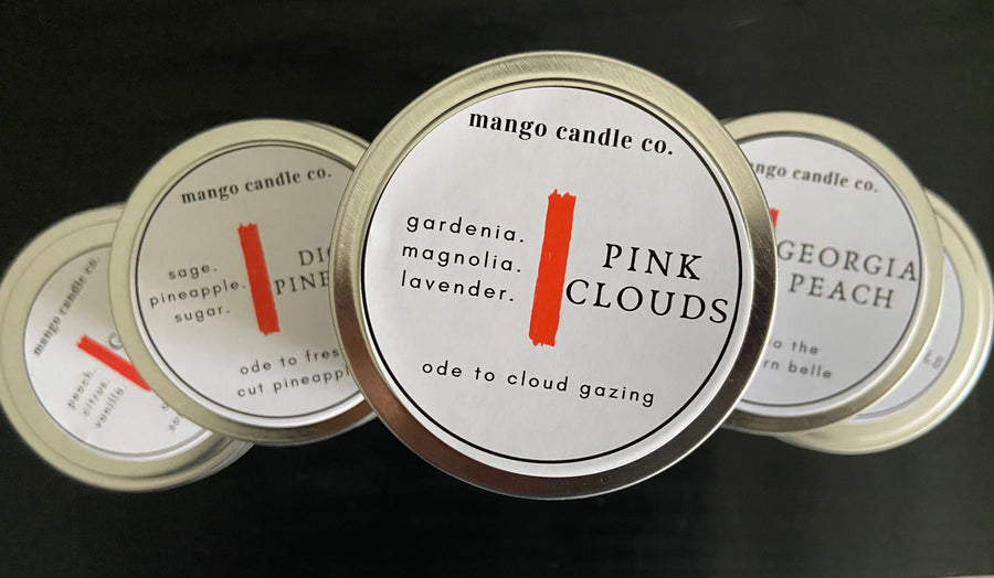 Pink Clouds Soy Candle Tin